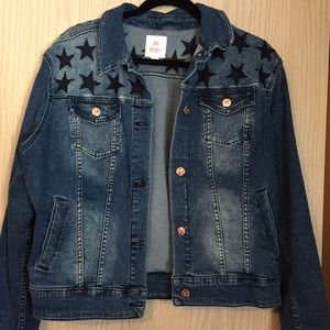 XL LulaRoe Harvey Jean Jacket -Stars